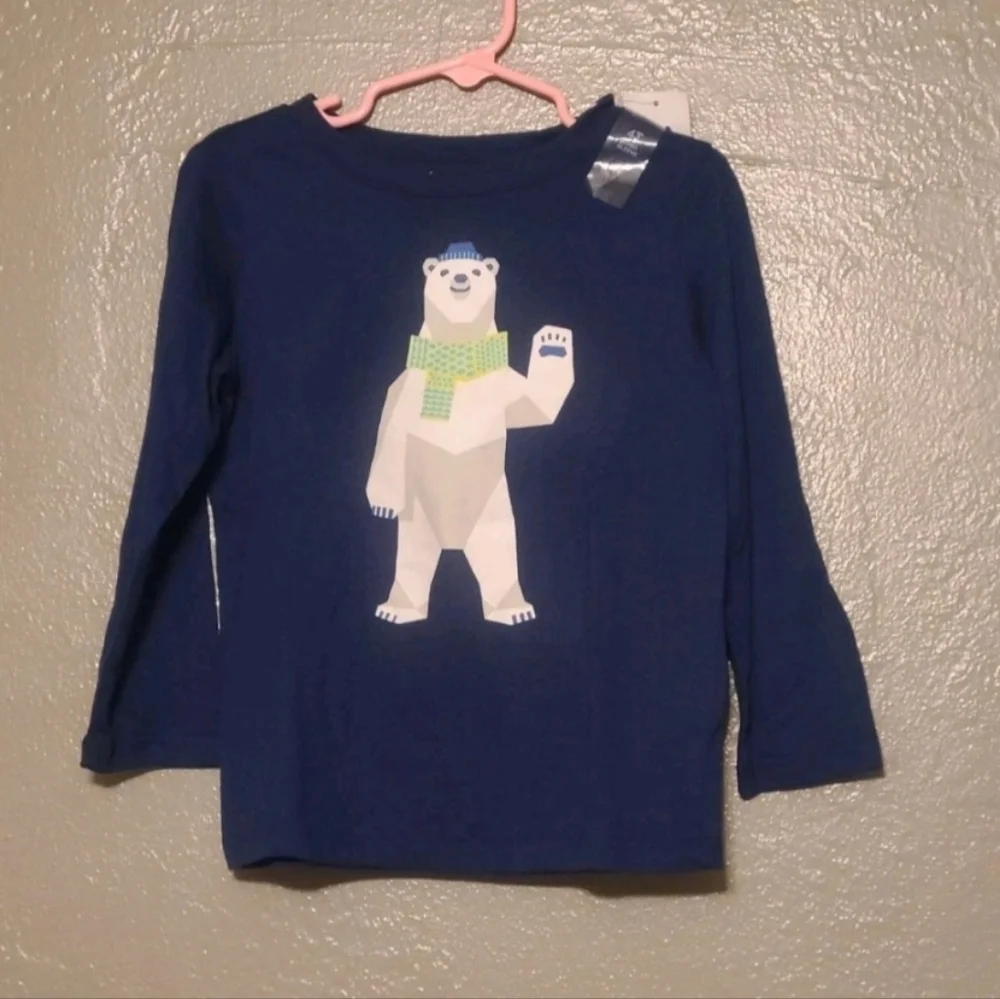 Epic Threads Navy Polar Bear Long Sleeve Tee NWT Size 4/4T